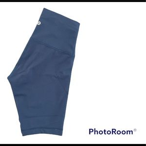 Navy Lululemon High Rise Short 8” Inseam - Size 4